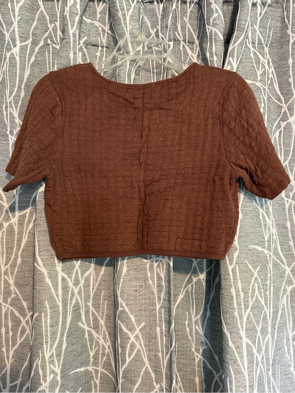 FP Beach Crop Knit Top - Brown size Large - Picture 3 of 3